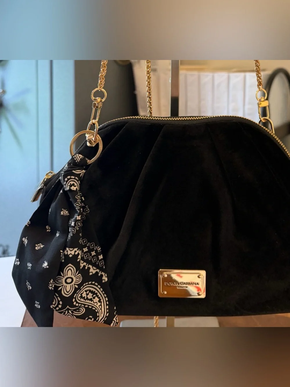 Dolce & Gabbana Black Velvet Cosmetic/Beauty Bag GWP item NWOT